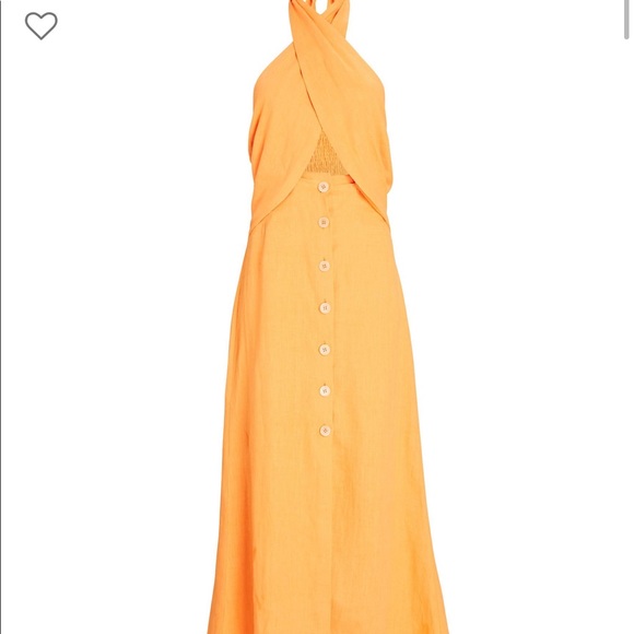 Nanushka Soffio Halter Linen Midi Dress - Picture 2 of 5